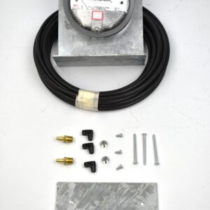 Dust Collector Differential Pressure Gauge with bracket and fittings on white background.